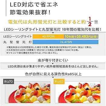 Amazon.co.jp : KOVOL LED シーリングライト 6畳 8畳 10畳 適用
